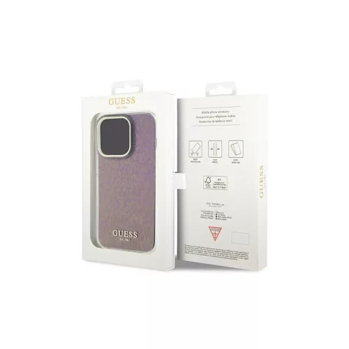 Guess GUHCP15XHDECMP iPhone 15 Pro Max 6.7" készülékhez kemény tok IML Faceted Mirror Disco Iridescent rózsaszín