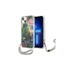 Guess GUHCP13SHFLSB iPhone 13 mini készülékhez kemény tok Flower Strap kék