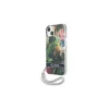 Guess GUHCP13SHFLSB iPhone 13 mini készülékhez kemény tok Flower Strap kék