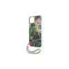 Guess GUHCP13SHFLSB iPhone 13 mini készülékhez kemény tok Flower Strap kék