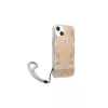 Guess GUHCP13SHFLSD iPhone 13 mini készülékhez kemény tok Flower Strap arany