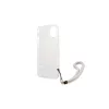 Guess GUHCP13SHFLSD iPhone 13 mini készülékhez kemény tok Flower Strap arany