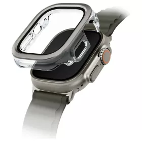   Tok UNIQ Voute Apple Watch Ultra 49mm készülékhez edzett üveg – ezüst
