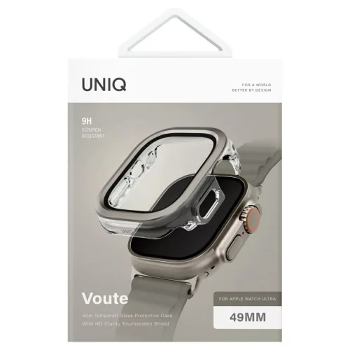 Tok UNIQ Voute Apple Watch Ultra 49mm készülékhez edzett üveg – ezüst
