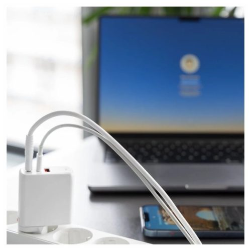 4smarts Flex 65W 2xUSB-C + 1xUSB-A fehér hálózati töltő