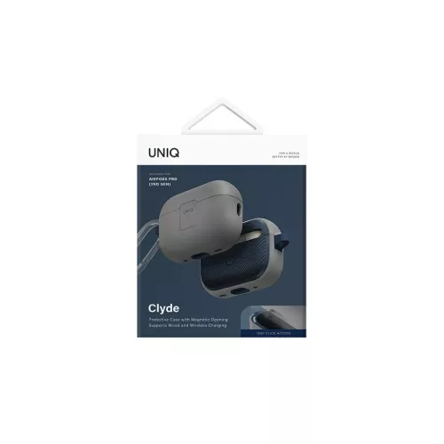 UNIQ Clyde Lock Case AirPods Pro 2 készülékhez (2022/2023) – kréta szürke – tengerkék