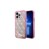 Guess GUHCP14XLC4PSGP iPhone 14 Pro Max 6.7" készülékhez kemény tok Liquid Glitter 4G Transculent rózsaszín