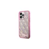 Guess GUHCP14XLC4PSGP iPhone 14 Pro Max 6.7" készülékhez kemény tok Liquid Glitter 4G Transculent rózsaszín