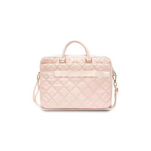 Guess táska GUCB15ZPSQSSGP 16" Quilted 4G rózsaszín