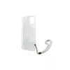 Guess GUHCP13SHFLSN iPhone 13 mini készülékhez 5,4 hüvelykes Flower Strap kemény tok zöld