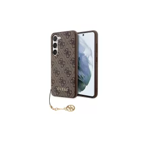   Guess GUHCS23MGF4GBR S23+ S916 készülékhez kemény tok 4G Charms Collection barna