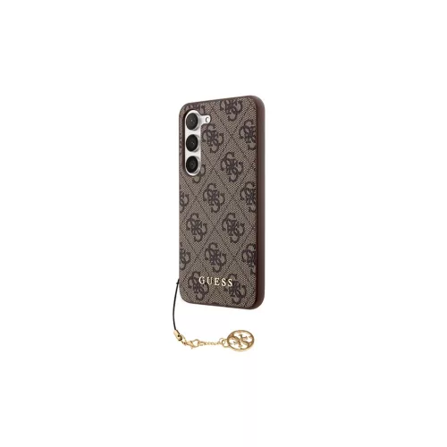 Guess GUHCS23MGF4GBR S23+ S916 készülékhez kemény tok 4G Charms Collection barna