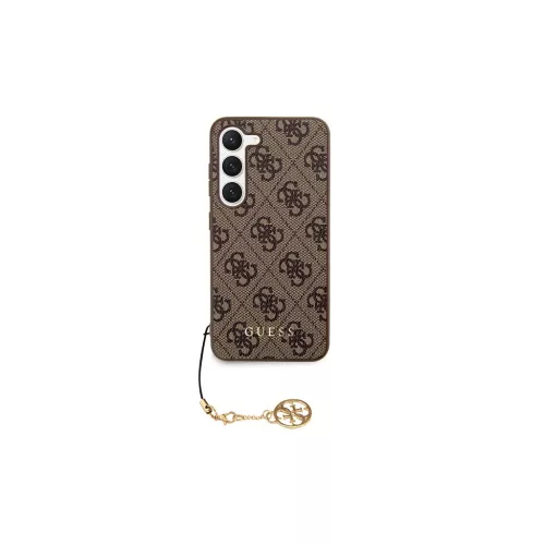 Guess GUHCS23MGF4GBR S23+ S916 készülékhez kemény tok 4G Charms Collection barna