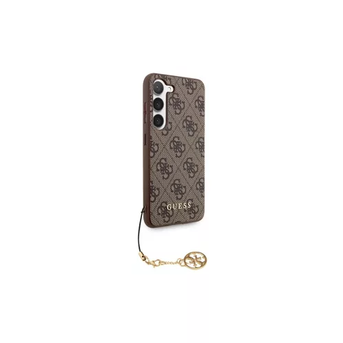 Guess GUHCS23MGF4GBR S23+ S916 készülékhez kemény tok 4G Charms Collection barna
