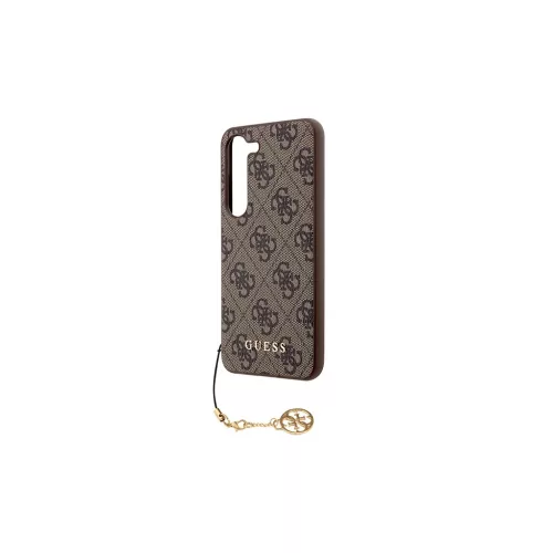 Guess GUHCS23MGF4GBR S23+ S916 készülékhez kemény tok 4G Charms Collection barna