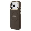 Case Guess Peony Hot Stamp tok MagSafe iPhone 17 Pro készülékhez barna