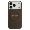 Case Guess Peony Hot Stamp tok MagSafe iPhone 17 Pro készülékhez barna