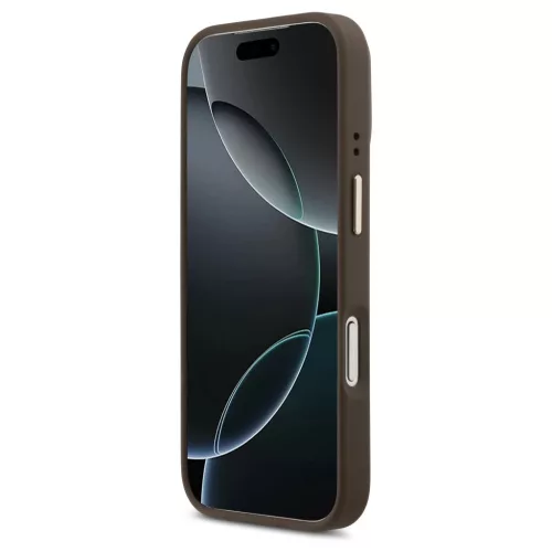Case Guess Peony Hot Stamp tok MagSafe iPhone 17 Pro készülékhez barna