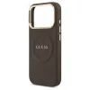 Case Guess Peony Hot Stamp tok MagSafe iPhone 17 Pro készülékhez barna