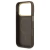 Case Guess Peony Hot Stamp tok MagSafe iPhone 17 Pro készülékhez barna