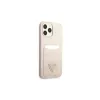 Guess GUHCP13XP4TPP iPhone 13 Pro Max 6,7 készülékhez kemény tok 4G Triangle Logo kártyatartó rózsaszín