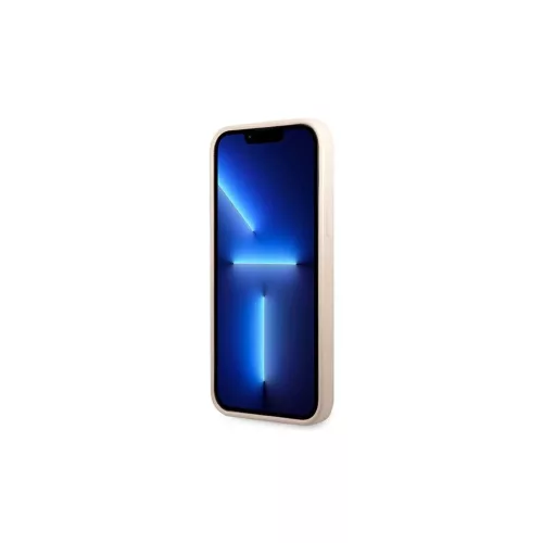 Guess GUHCP13XP4TPP iPhone 13 Pro Max 6,7 készülékhez kemény tok 4G Triangle Logo kártyatartó rózsaszín