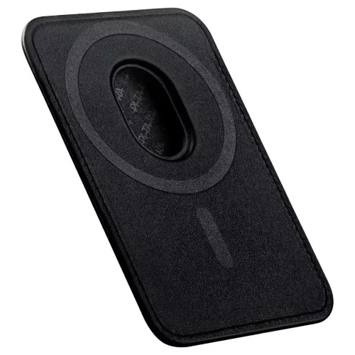 Mágneses pénztárca PITAKA Woven Wallet MagSafe telefonhoz fekete szürke