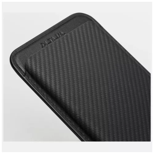 Mágneses pénztárca PITAKA Woven Wallet MagSafe telefonhoz fekete szürke
