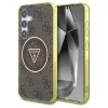Guess 4G Glitter Triangle Buttons MagSafe tok Samsung Galaxy S25 készülékhez barna