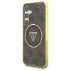 Guess 4G Glitter Triangle Buttons MagSafe tok Samsung Galaxy S25 készülékhez barna