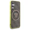 Guess 4G Glitter Triangle Buttons MagSafe tok Samsung Galaxy S25 készülékhez barna