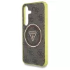 Guess 4G Glitter Triangle Buttons MagSafe tok Samsung Galaxy S25 készülékhez barna