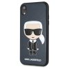Karl Lagerfeld KLHCI61IKPUBL iPhone Xr készülékhez kemény tok Iconic Karl Embossed kék