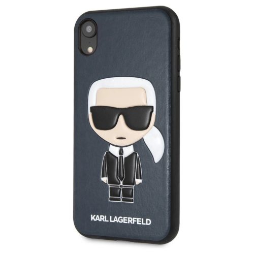 Karl Lagerfeld KLHCI61IKPUBL iPhone Xr készülékhez kemény tok Iconic Karl Embossed kék