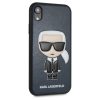 Karl Lagerfeld KLHCI61IKPUBL iPhone Xr készülékhez kemény tok Iconic Karl Embossed kék