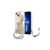 Guess GUHCP13SHFLSU iPhone 13 mini készülékhez 5,4" kemény tok Flower Strap lila