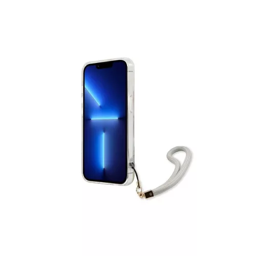 Guess GUHCP13SHFLSU iPhone 13 mini készülékhez 5,4" kemény tok Flower Strap lila