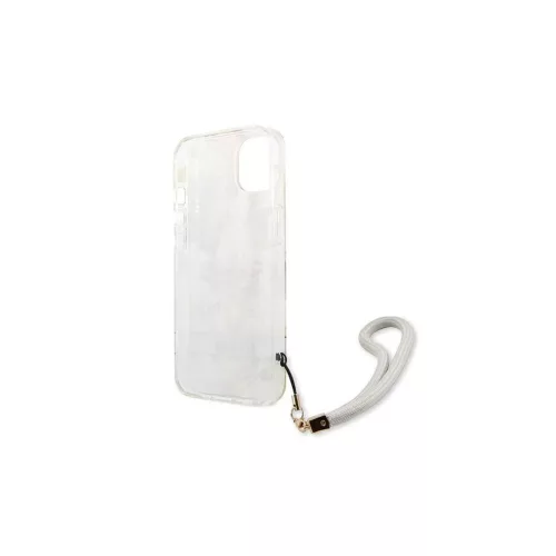 Guess GUHCP13SHFLSU iPhone 13 mini készülékhez 5,4" kemény tok Flower Strap lila