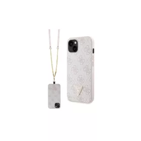   Guess GUHCP14XP4TDSCPP iPhone 14 Pro Max 6,7" keménytok készülékhez Crossbody 4G Metal Logo rózsaszín