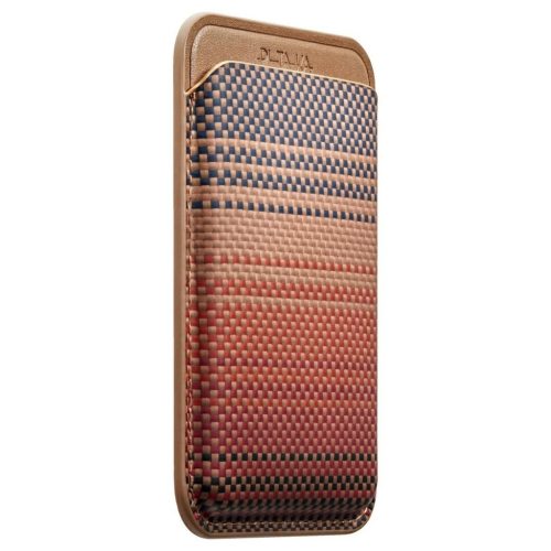 PITAKA MagSafe mágneses tárca Woven Wallet telefonhoz naplemente