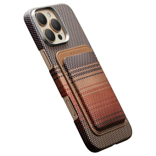 PITAKA MagSafe mágneses tárca Woven Wallet telefonhoz naplemente