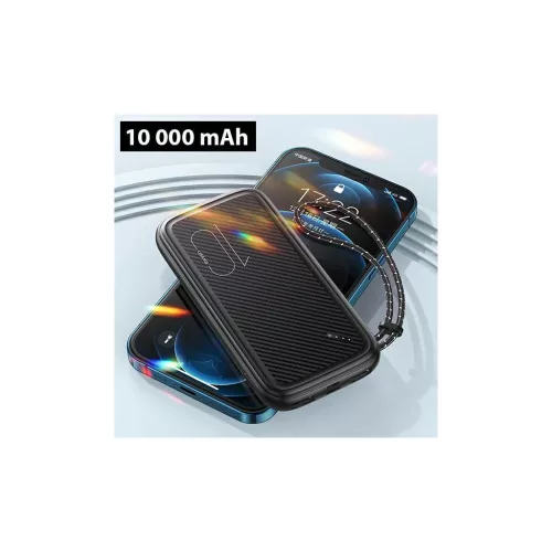 USAMS powerbank PB56 10000mAh 2xUSB/USB-C/MicroUSB Fast Charge 10KCD15001 (US-CD150) fekete