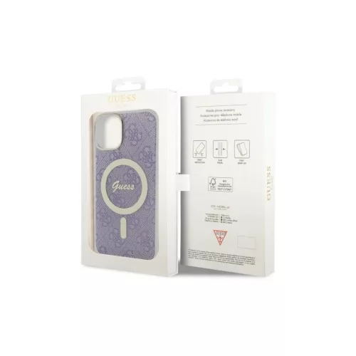 Guess GUHMP14SH4STU iPhone 14/15/13 6.1" készülékhez 4G MagSafe keménytok lila