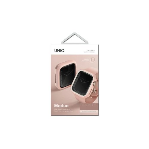 UNIQ Moduo Case Apple Watch Series 4/5/6/7/8/9/SE/SE2/SE3 44/45mm készülékhez tok rózsafehér