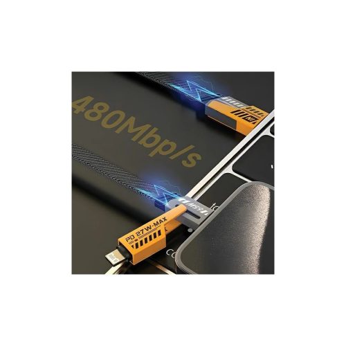 AWEI kábel CL-226 4in1 USB-C/Lightning/USB-A fekete 65W/27W