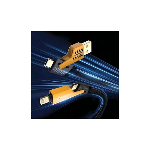 AWEI kábel CL-226 4in1 USB-C/Lightning/USB-A fekete 65W/27W