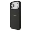 Guess Grained Ring MagSafe tok iPhone 17 Pro Max készülékhez fekete