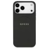 Guess Grained Ring MagSafe tok iPhone 17 Pro Max készülékhez fekete