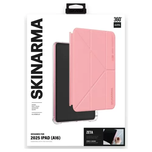 Skinarma Zeta tok iPad 11" A16 (2025) / iPad 10.9" 10 gen. (2022) készülékhez rózsaszín