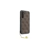 Guess GUHCS23FEGF4GBR S23 FE S711 készülékhez kemény tok 4G Charms Collection barna